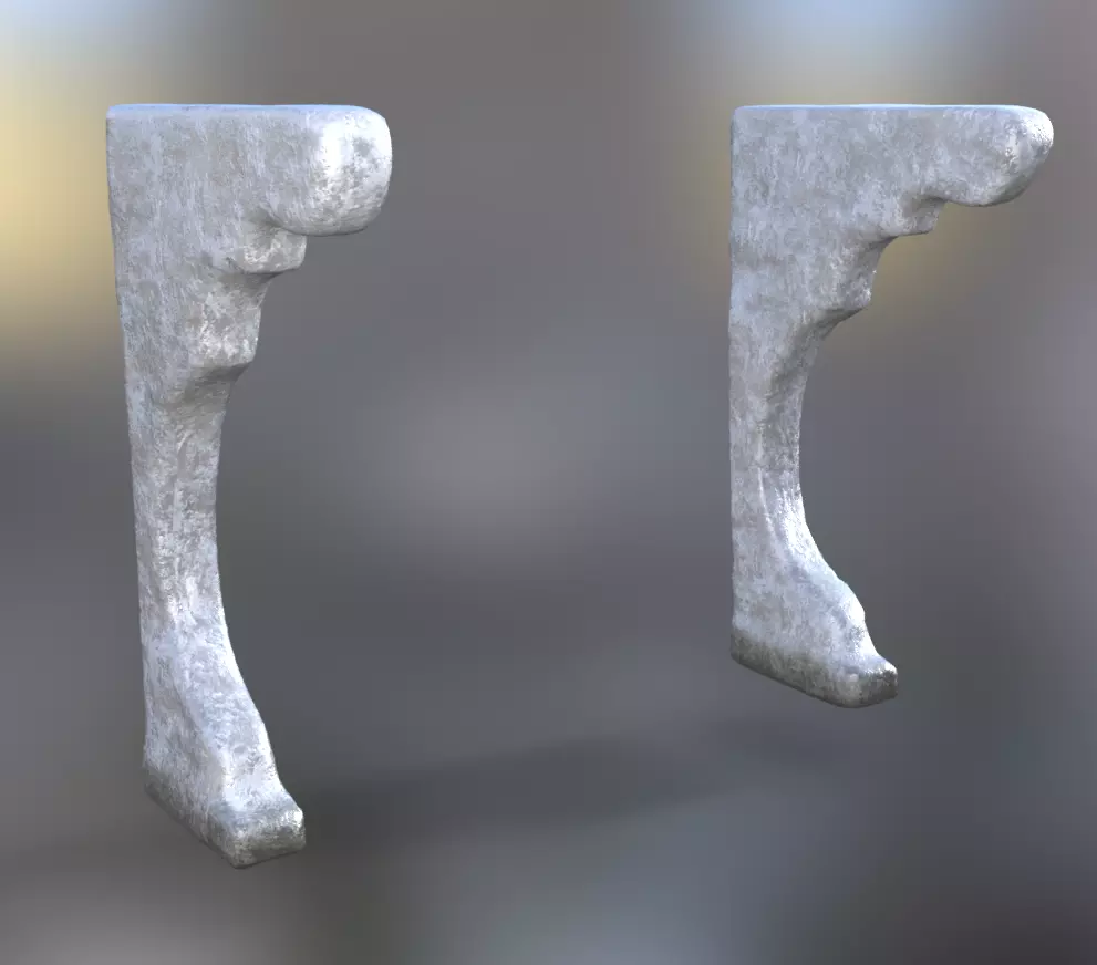 Stone Corbel Medieval Architectural 3D model_1