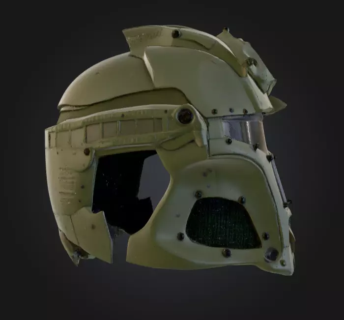 Tactical Combat Helmet Low-poly 3D model_2