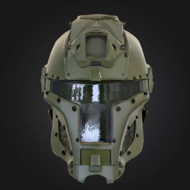 Tactical Combat Helmet Low-poly 3D model_0