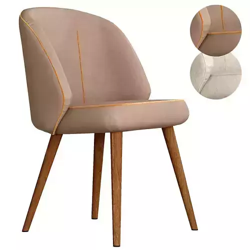 Alyssa A970 Side Chair Low-poly 3D model