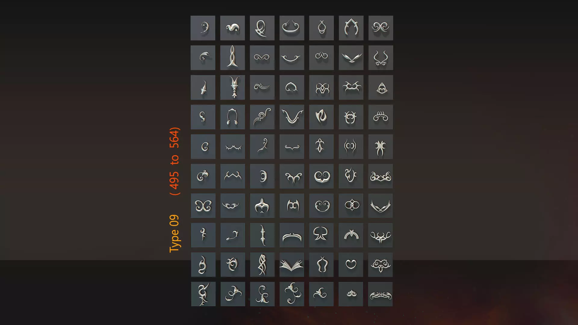 1582 Ornament Kitbash Bundle 120 New 3D Assets 3D Model Low-poly 3D model_12