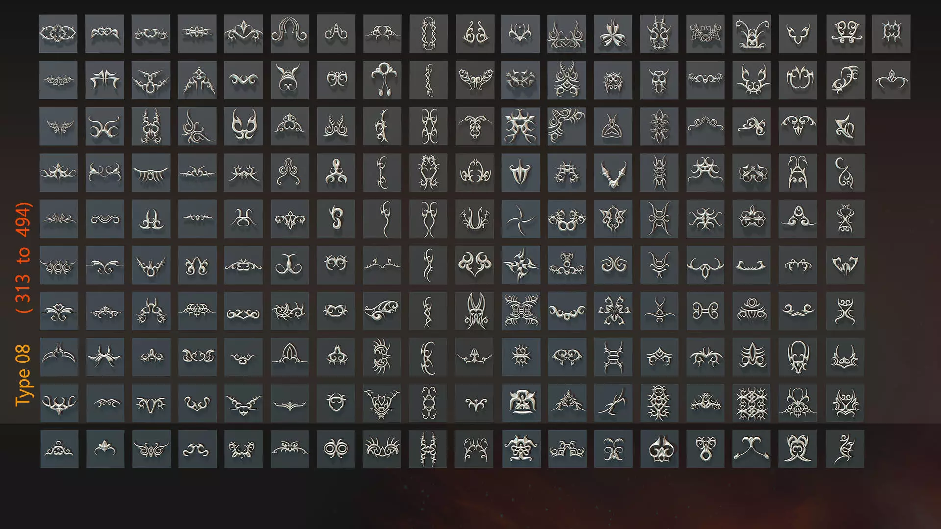 1582 Ornament Kitbash Bundle 120 New 3D Assets 3D Model Low-poly 3D model_11