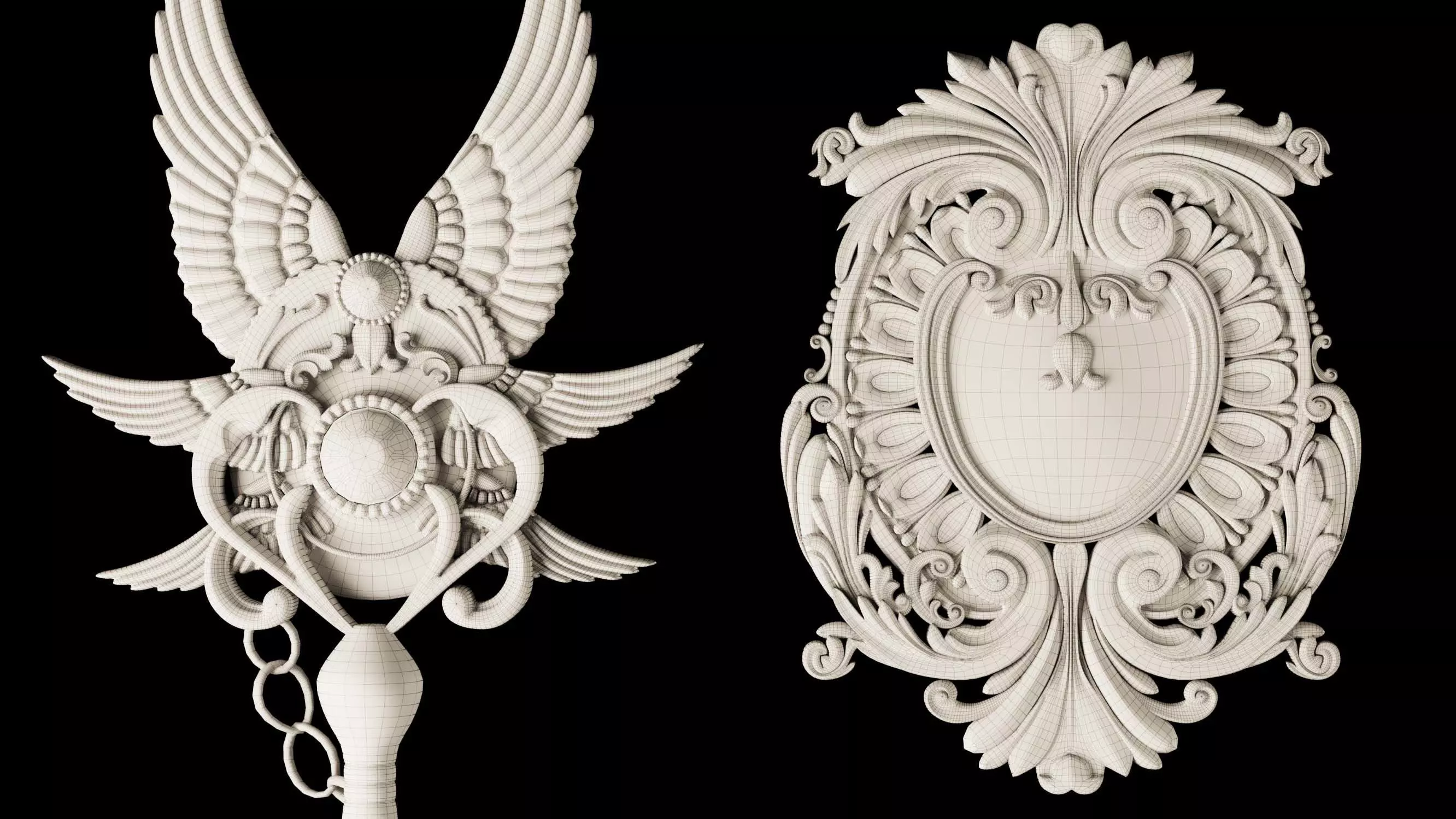 1582 Ornament Kitbash Bundle 120 New 3D Assets 3D Model Low-poly 3D model_18