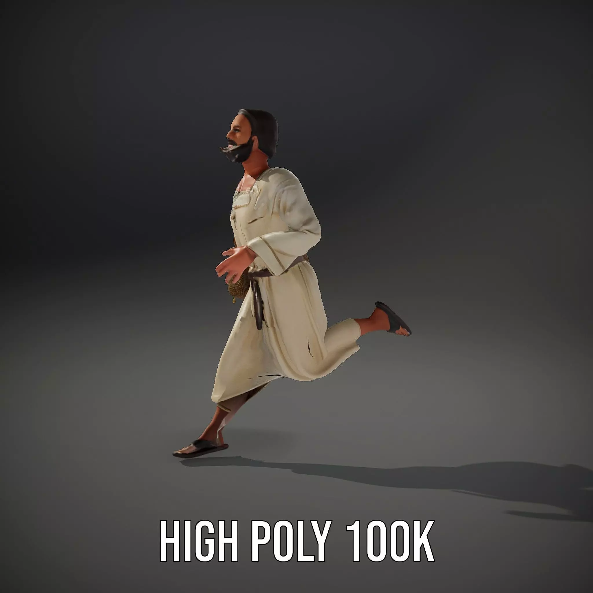 Ancient Traveler Character Model Pack with Traditional Garb Low-poly 3D model_31