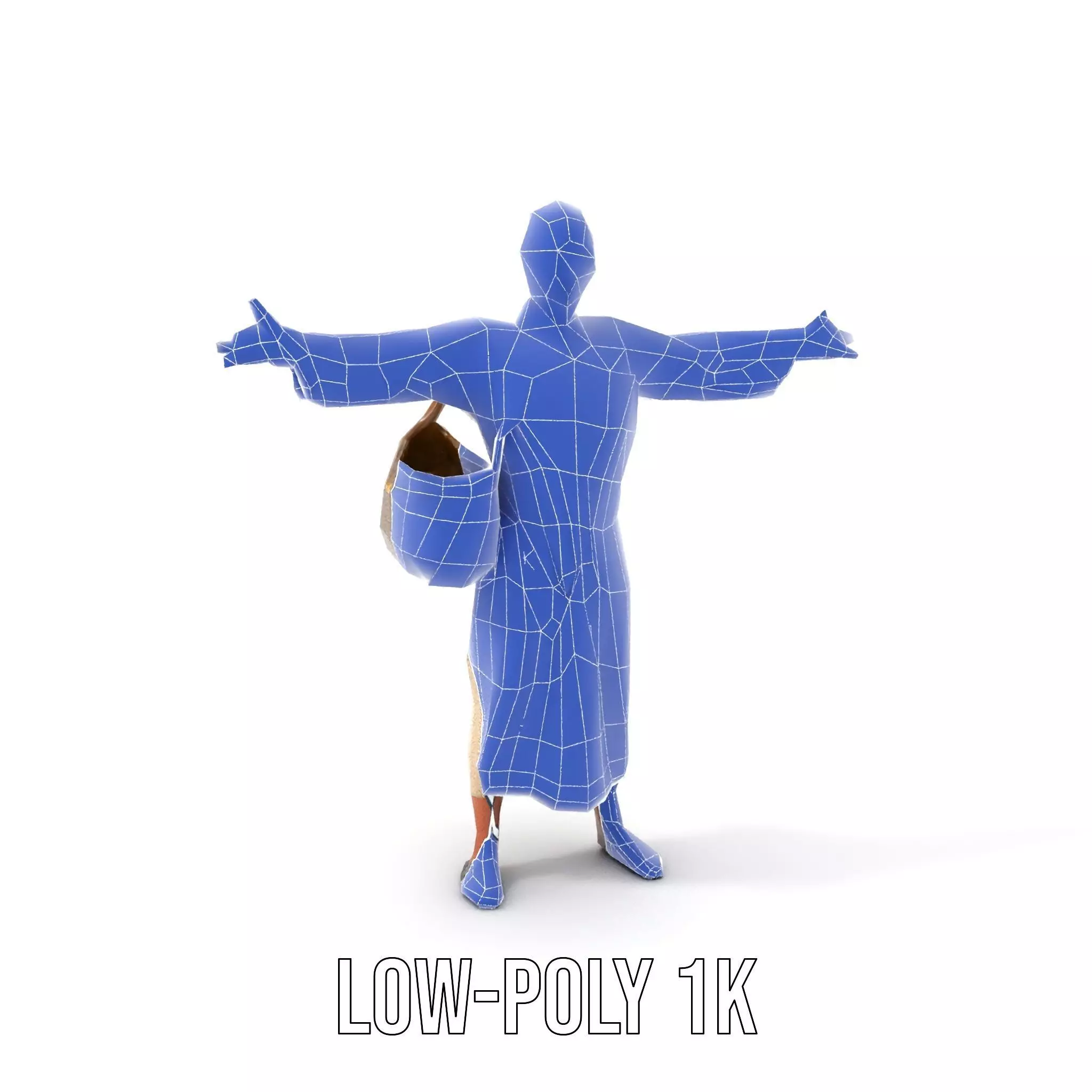Ancient Traveler Character Model Pack with Traditional Garb Low-poly 3D model_30