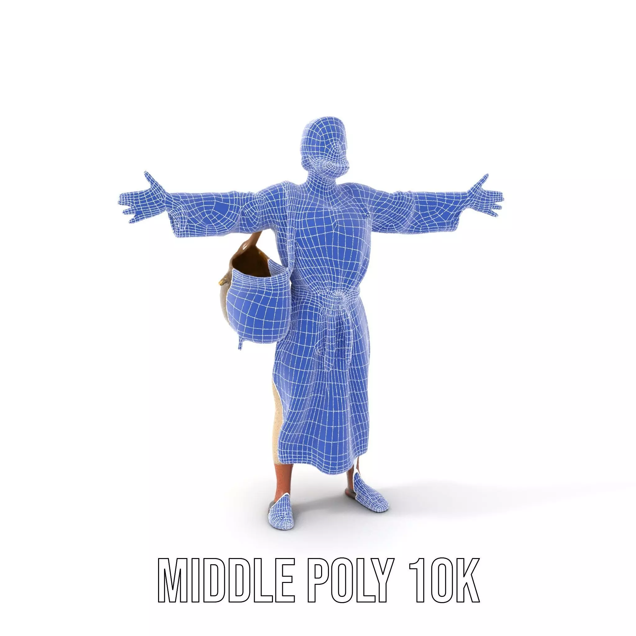 Ancient Traveler Character Model Pack with Traditional Garb Low-poly 3D model_5