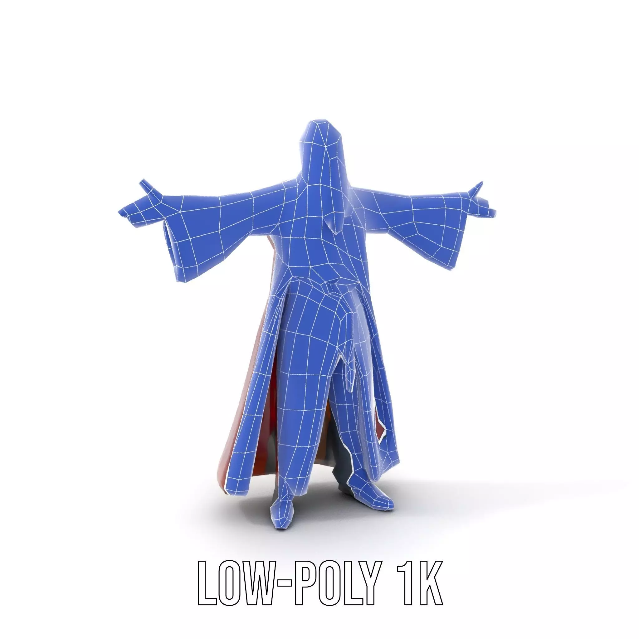 Wizard Character Model Pack with Detailed Robe and Accessories Low-poly 3D model_12