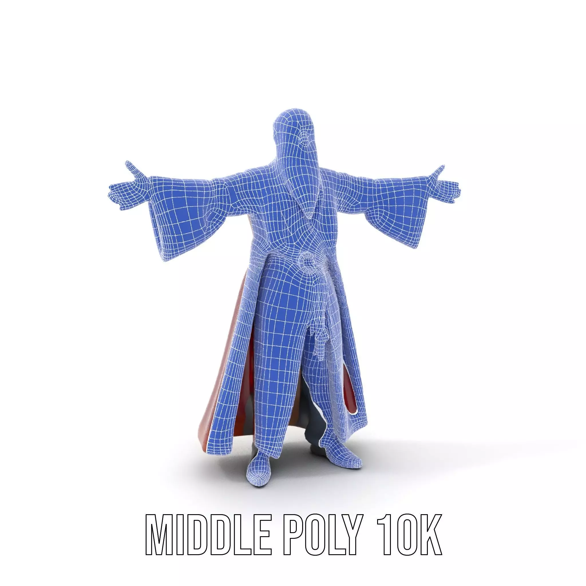 Wizard Character Model Pack with Detailed Robe and Accessories Low-poly 3D model_19