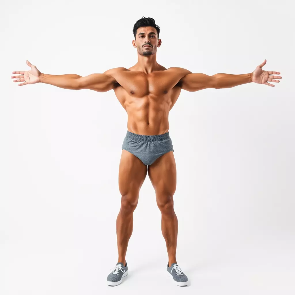 Male Fitness Model Pack with Detailed Anatomy Low-poly 3D model_3