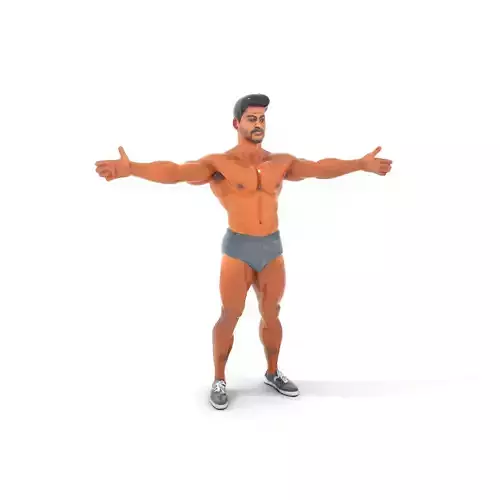 Male Fitness Model Pack with Detailed Anatomy