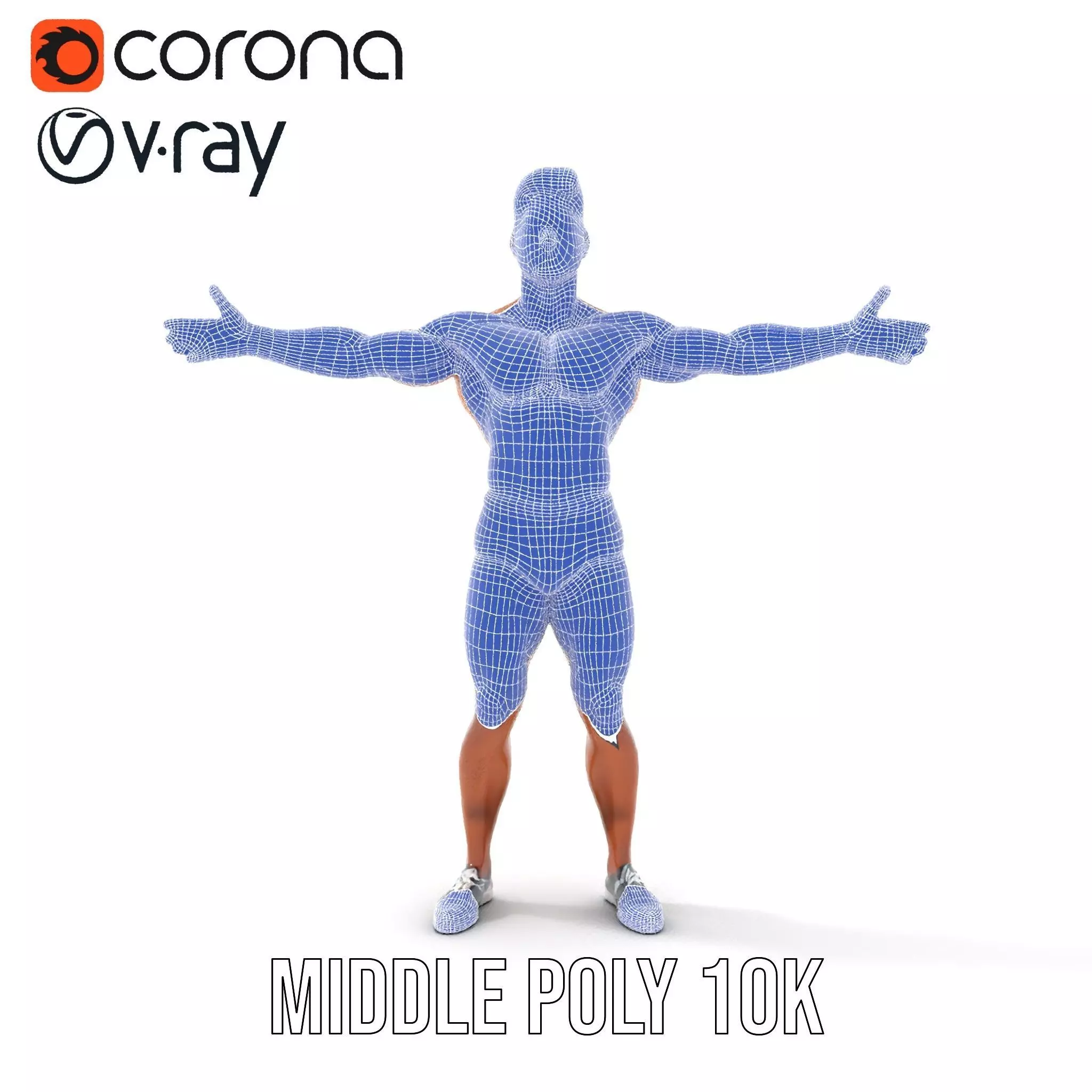 Male Fitness Model Pack with Detailed Anatomy Low-poly 3D model_19