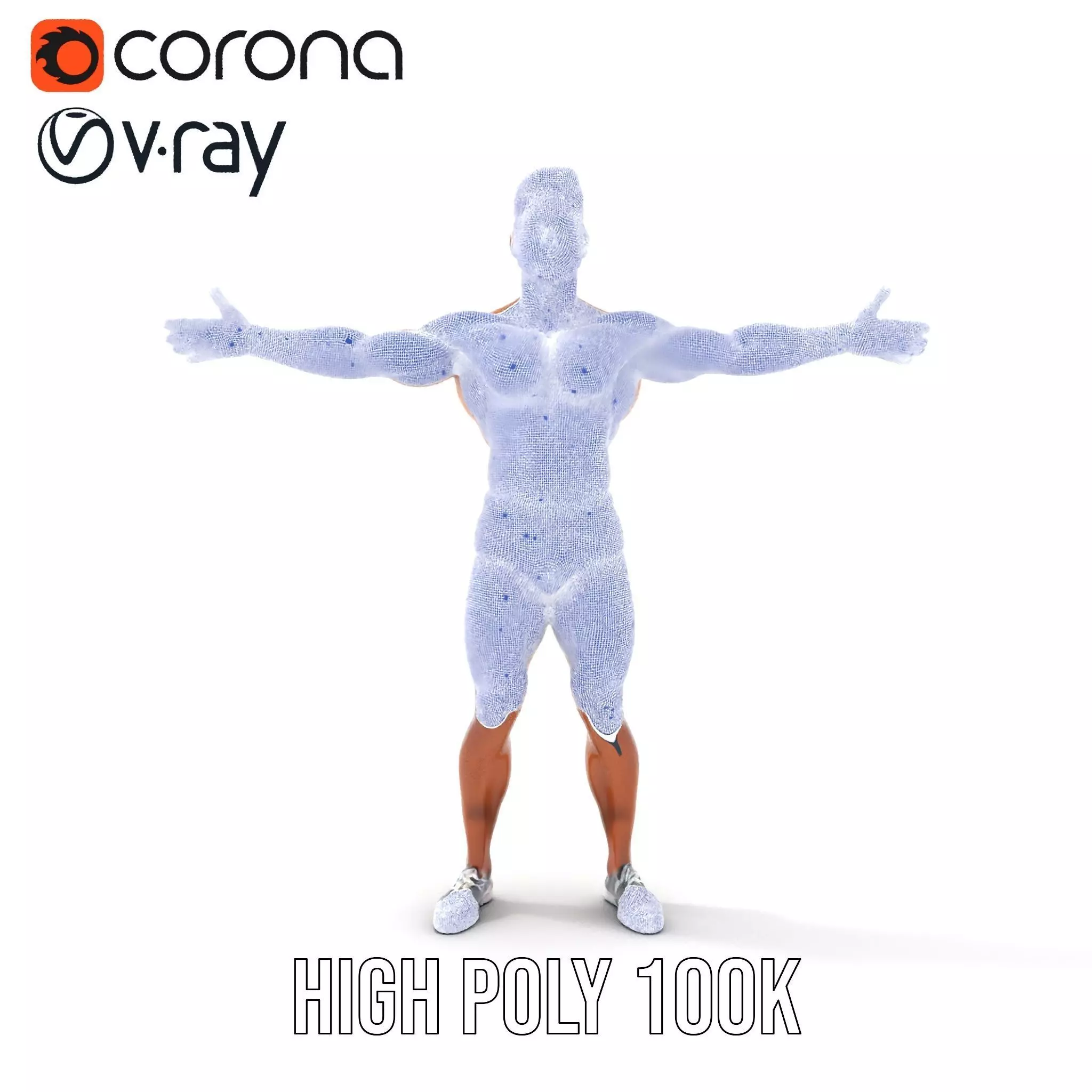 Male Fitness Model Pack with Detailed Anatomy Low-poly 3D model_35