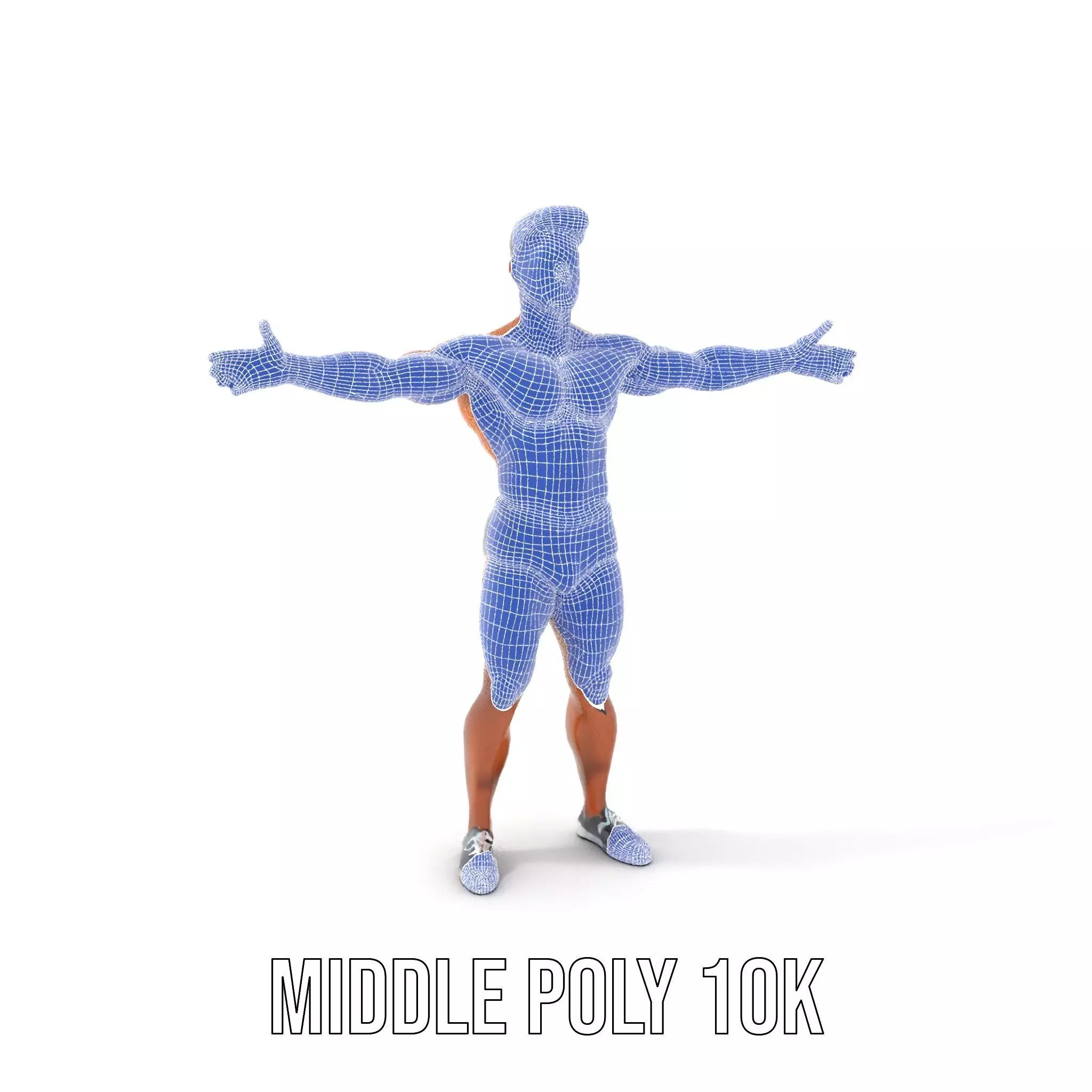 Male Fitness Model Pack with Detailed Anatomy Low-poly 3D model_22