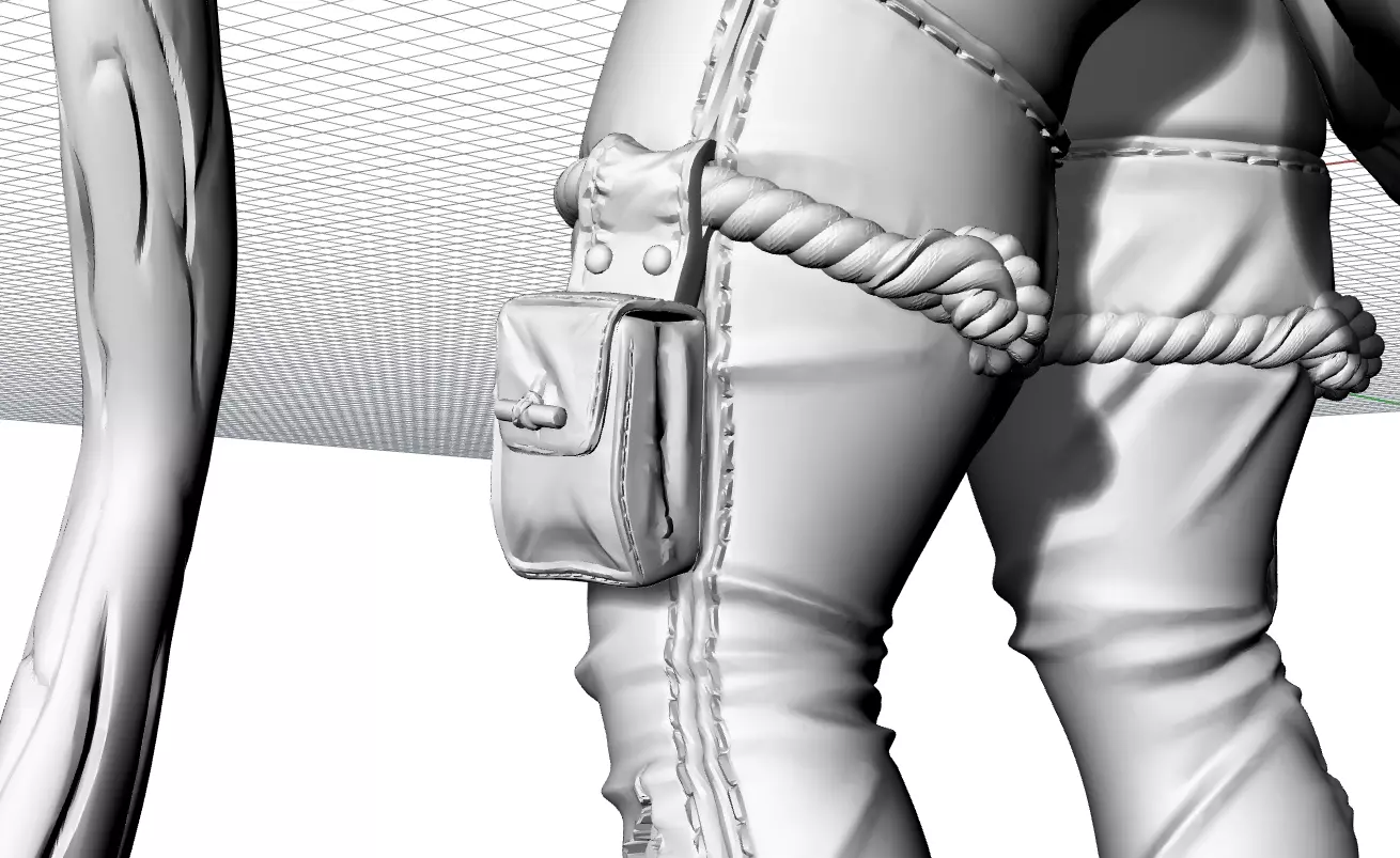 Female fox  3D print model_8