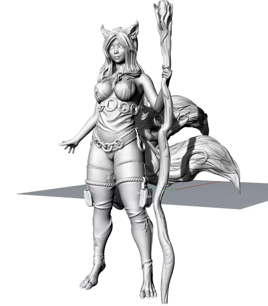 Female fox  3D print model_2