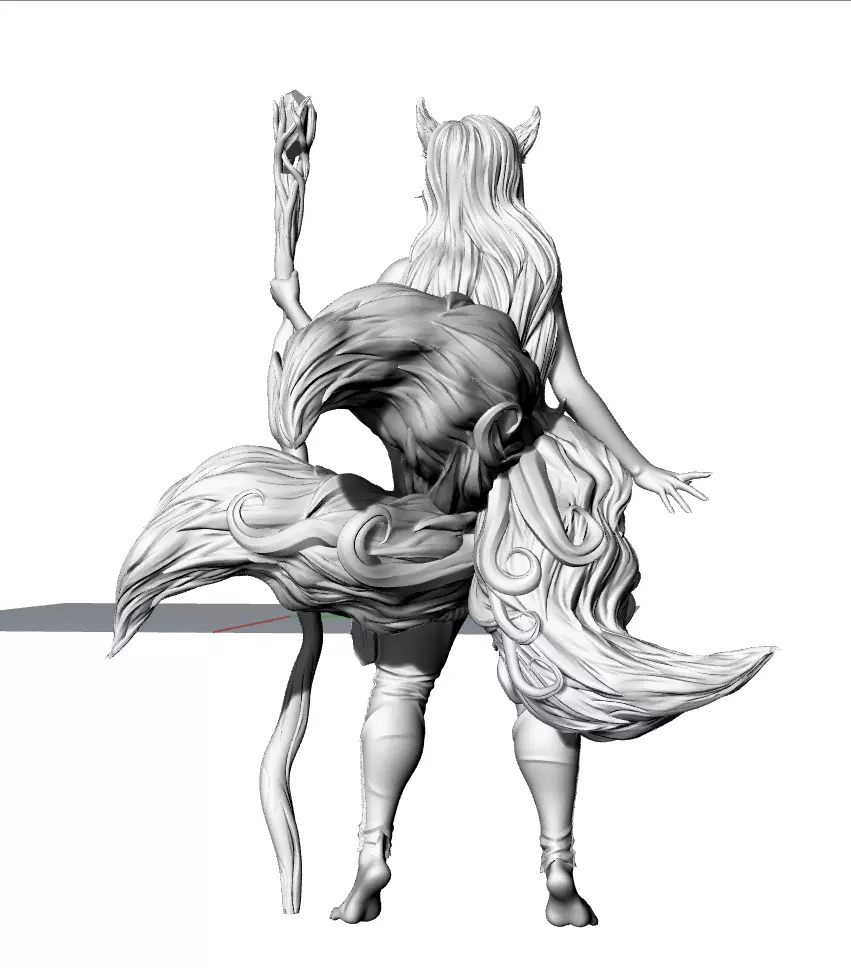 Female fox  3D print model_3