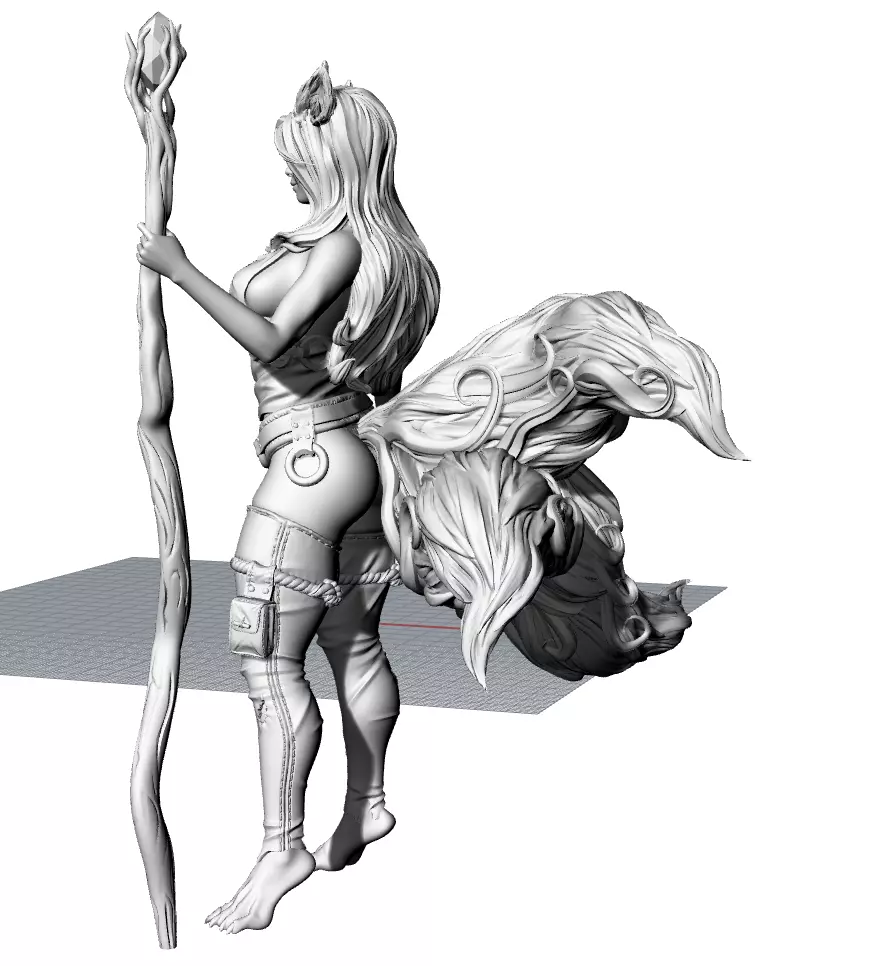 Female fox  3D print model_4