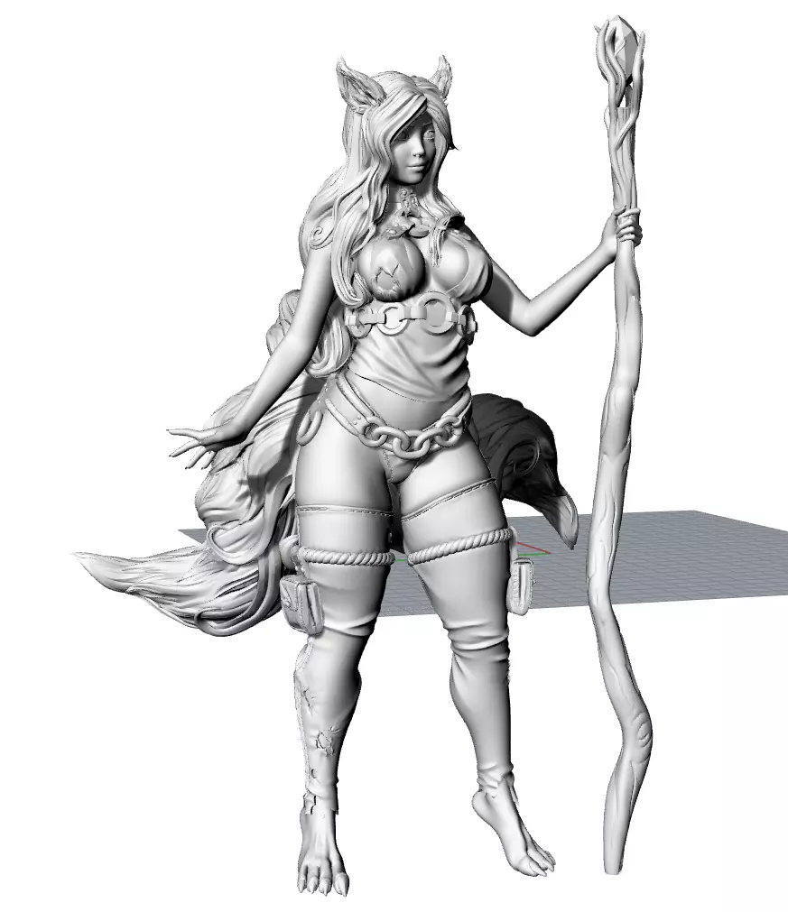 Female fox  3D print model_1