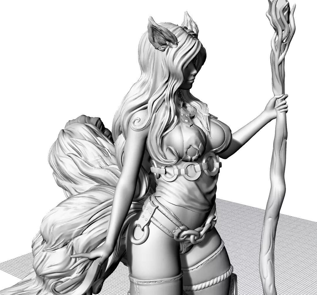 Female fox  3D print model_5