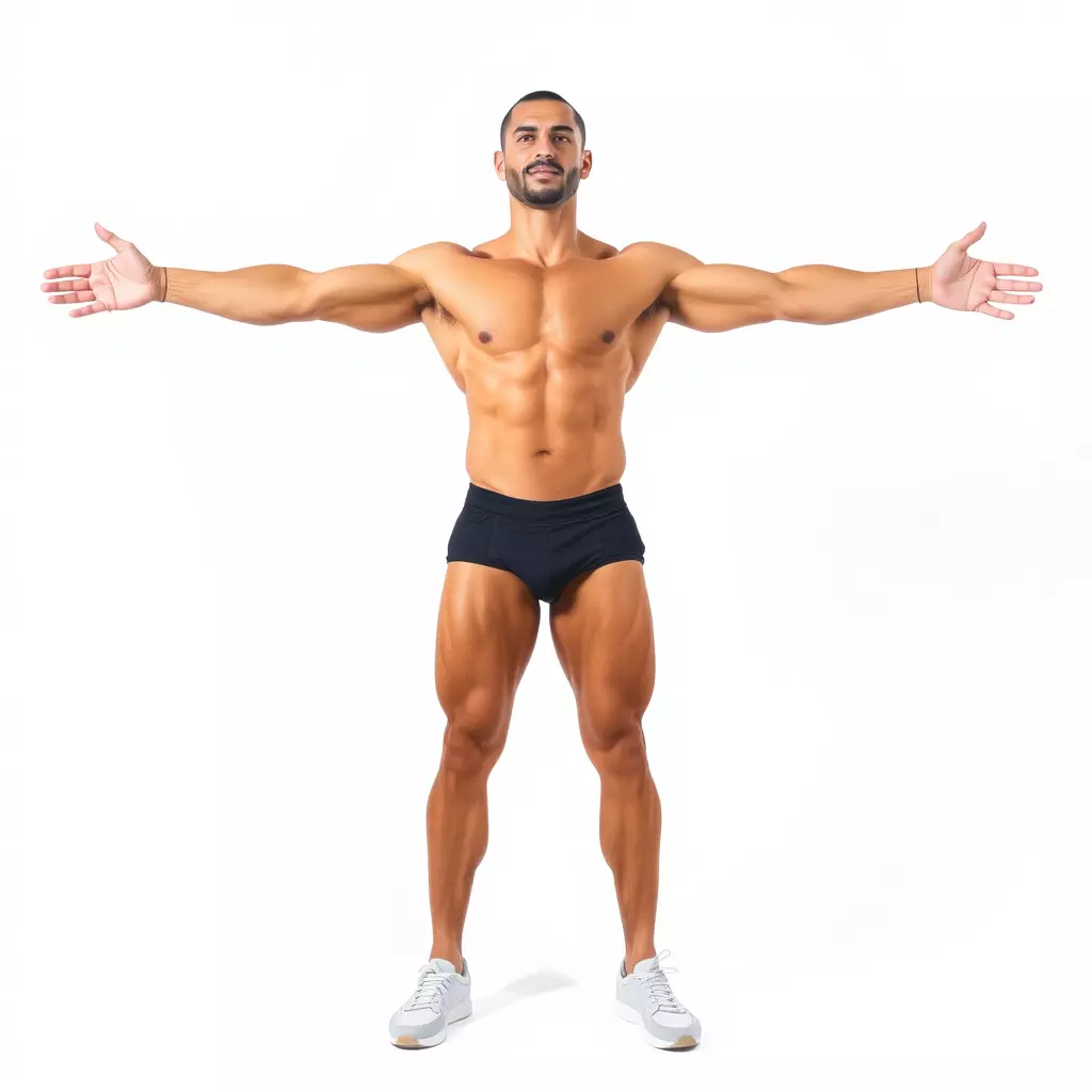 Muscular Male Figure Model Pack with Athletic Pose Low-poly 3D model_3