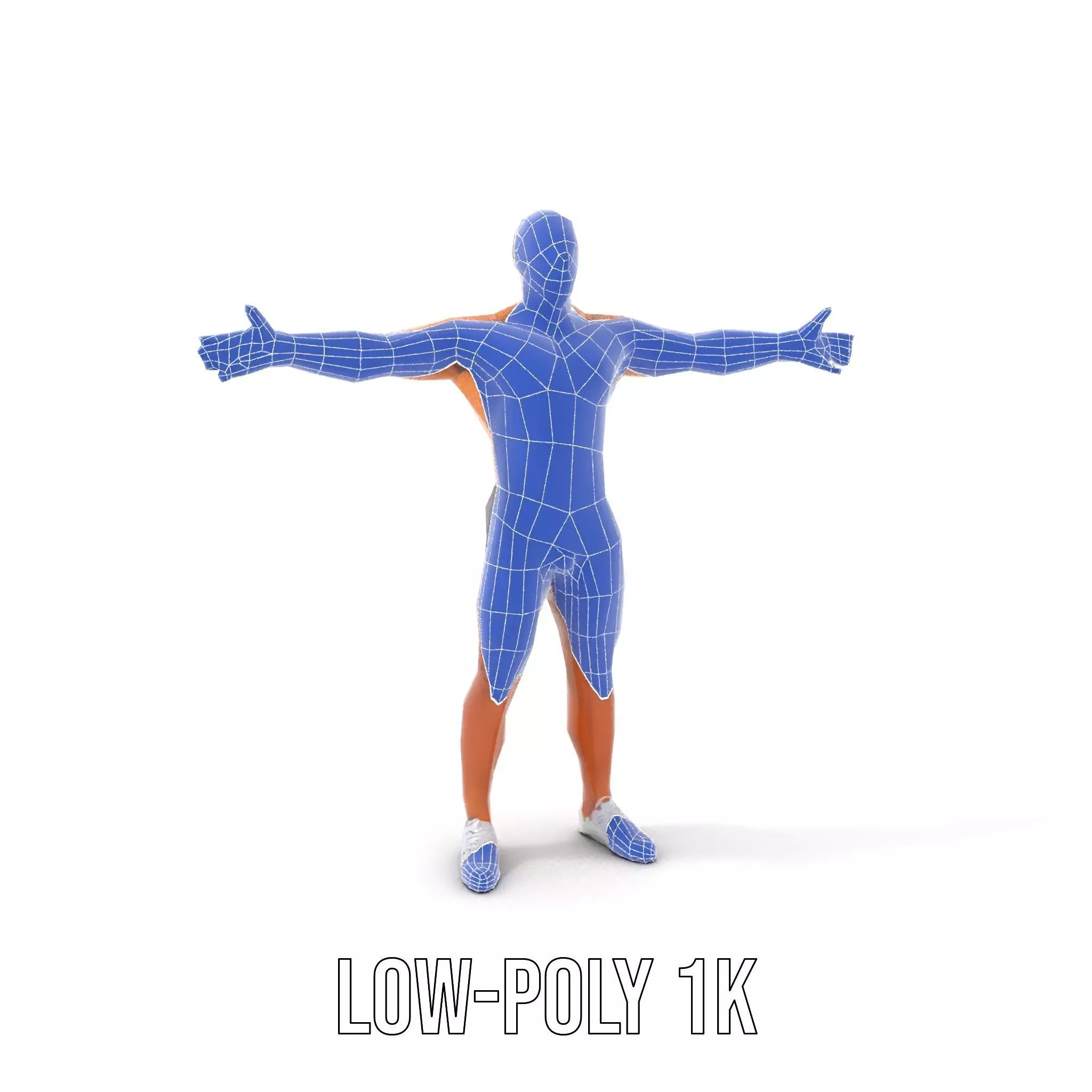 Muscular Male Figure Model Pack with Athletic Pose Low-poly 3D model_26