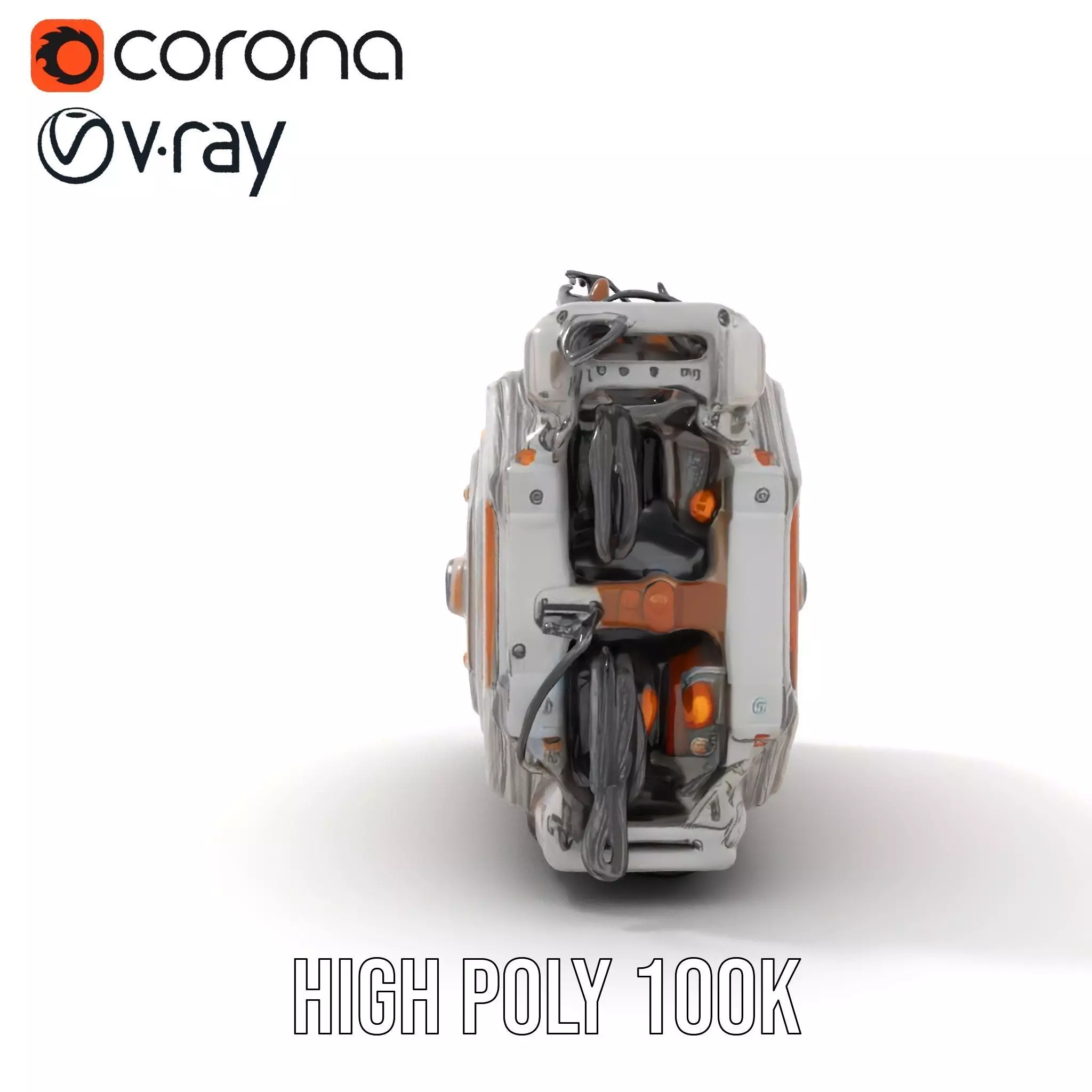 Futuristic Energy Core Model Pack with Glowing Elements Low-poly 3D model_20