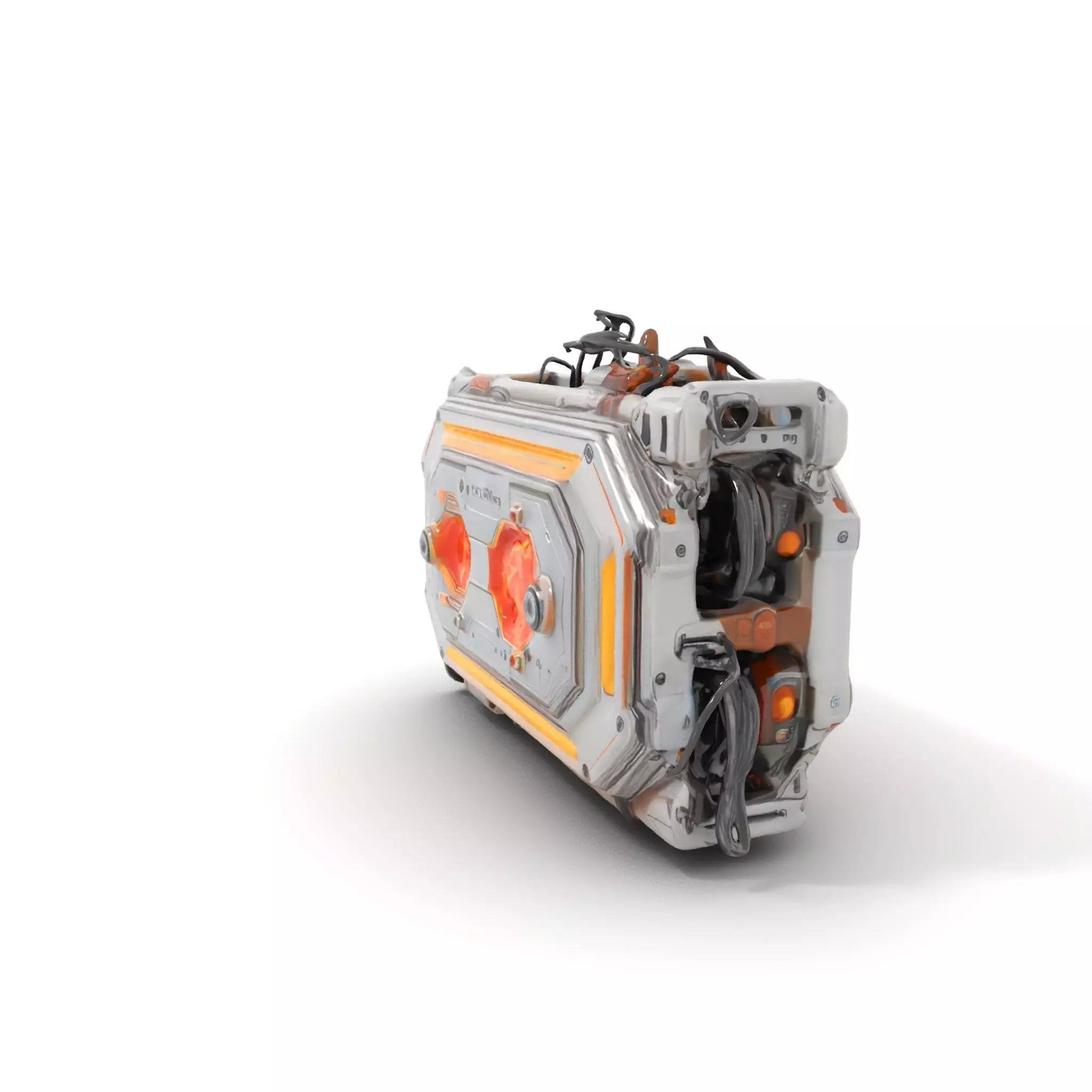 Futuristic Energy Core Model Pack with Glowing Elements Low-poly 3D model_0