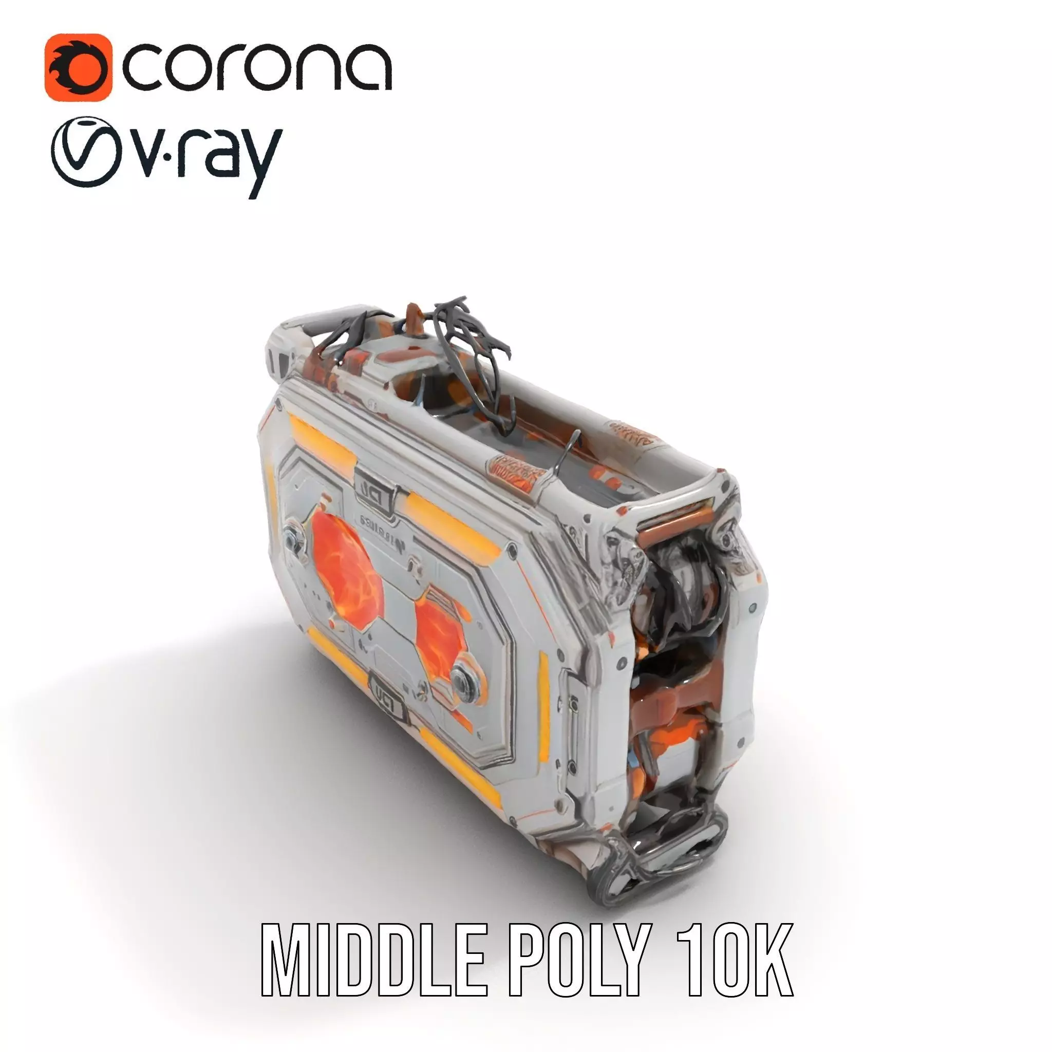 Futuristic Energy Core Model Pack with Glowing Elements Low-poly 3D model_5