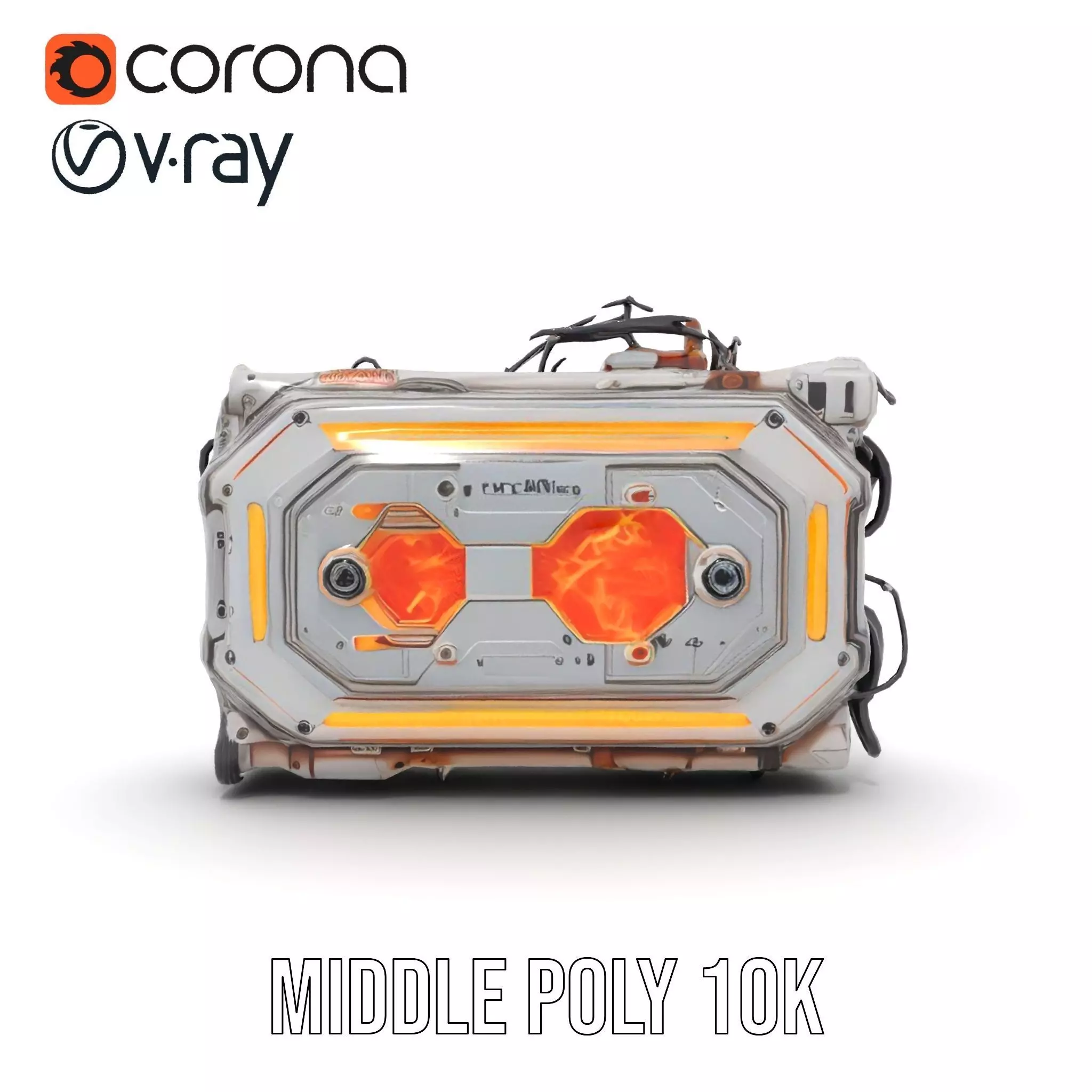 Futuristic Energy Core Model Pack with Glowing Elements Low-poly 3D model_21