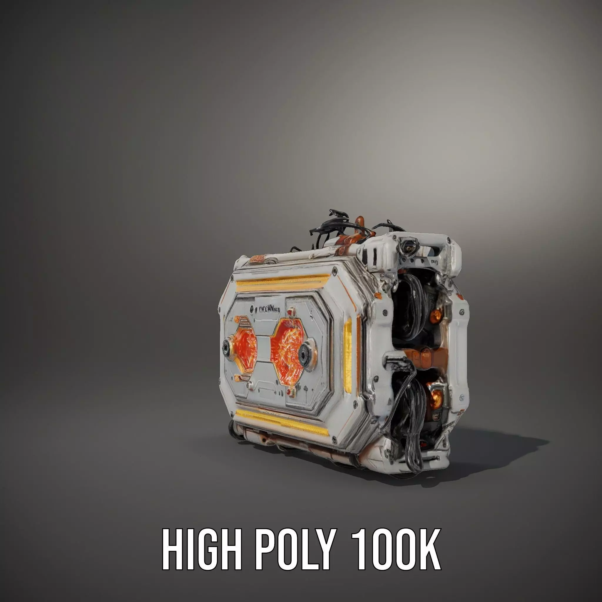 Futuristic Energy Core Model Pack with Glowing Elements Low-poly 3D model_23