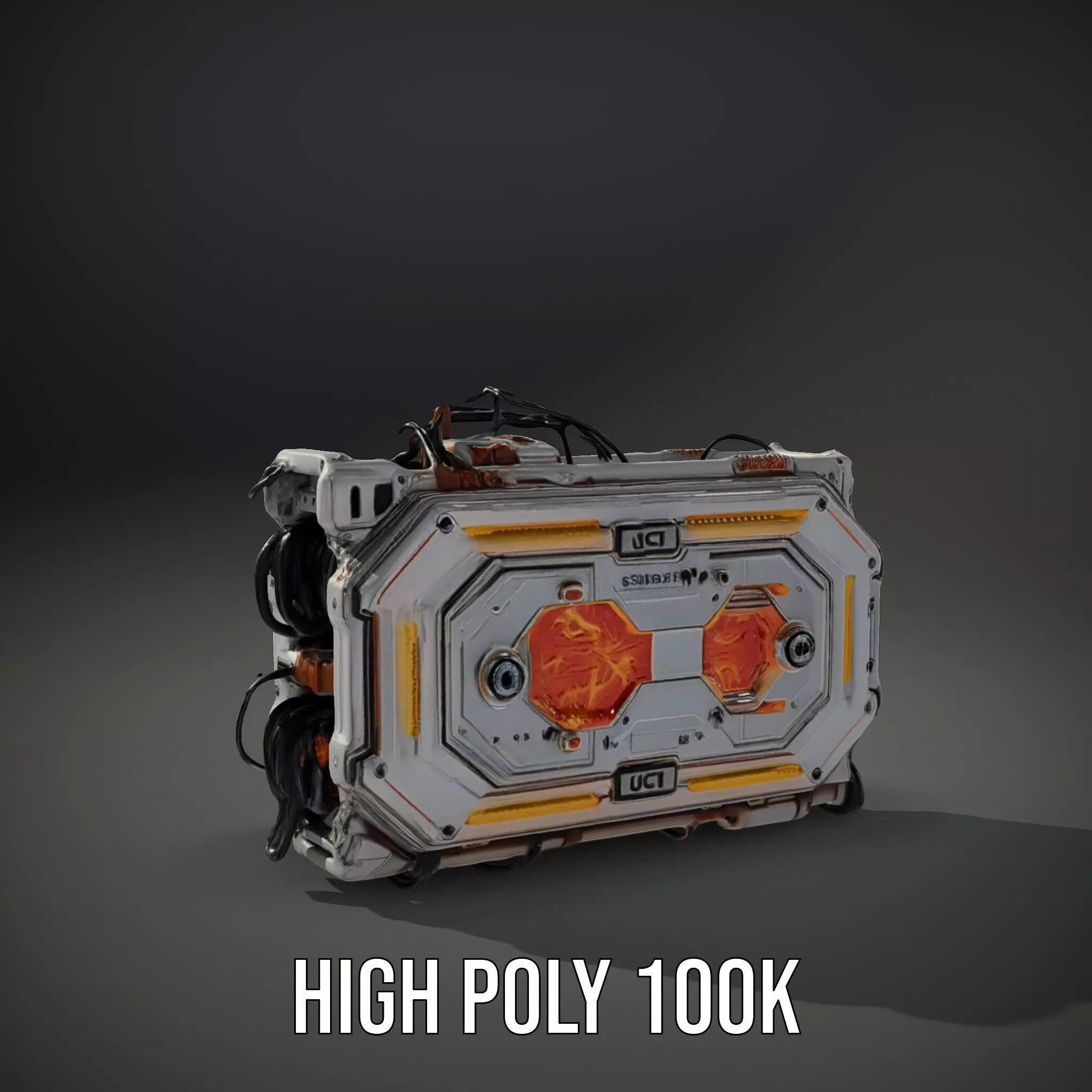 Futuristic Energy Core Model Pack with Glowing Elements Low-poly 3D model_17