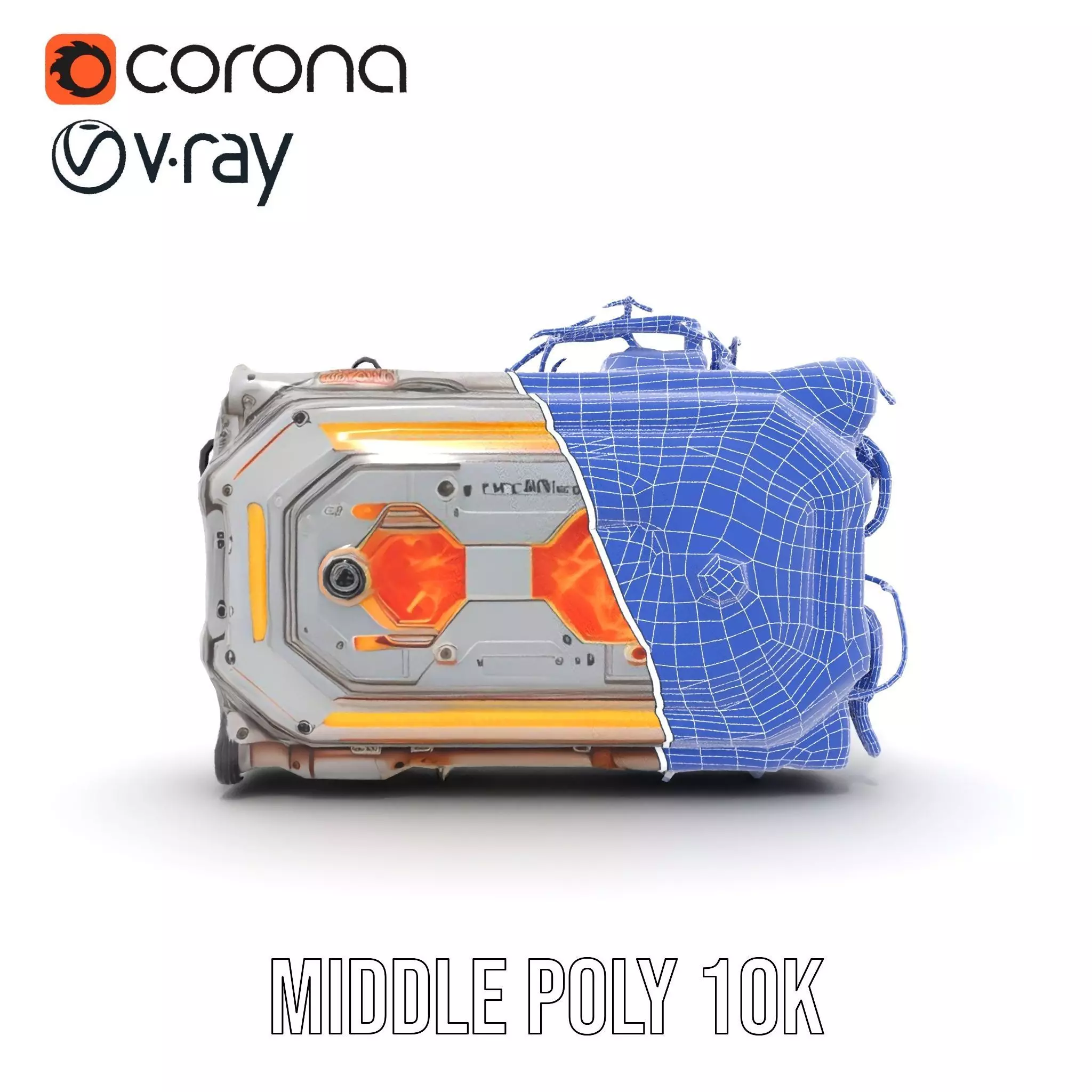 Futuristic Energy Core Model Pack with Glowing Elements Low-poly 3D model_30