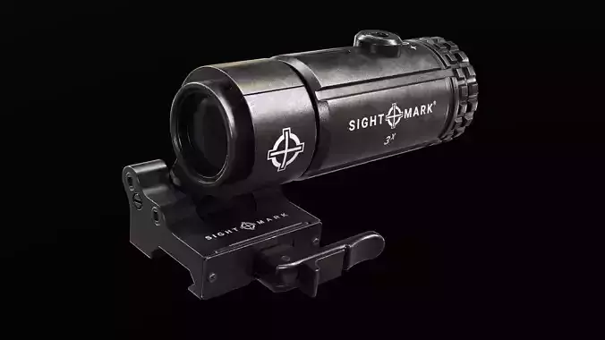 Sightmark T-3 Magnifier Low-poly 3D model