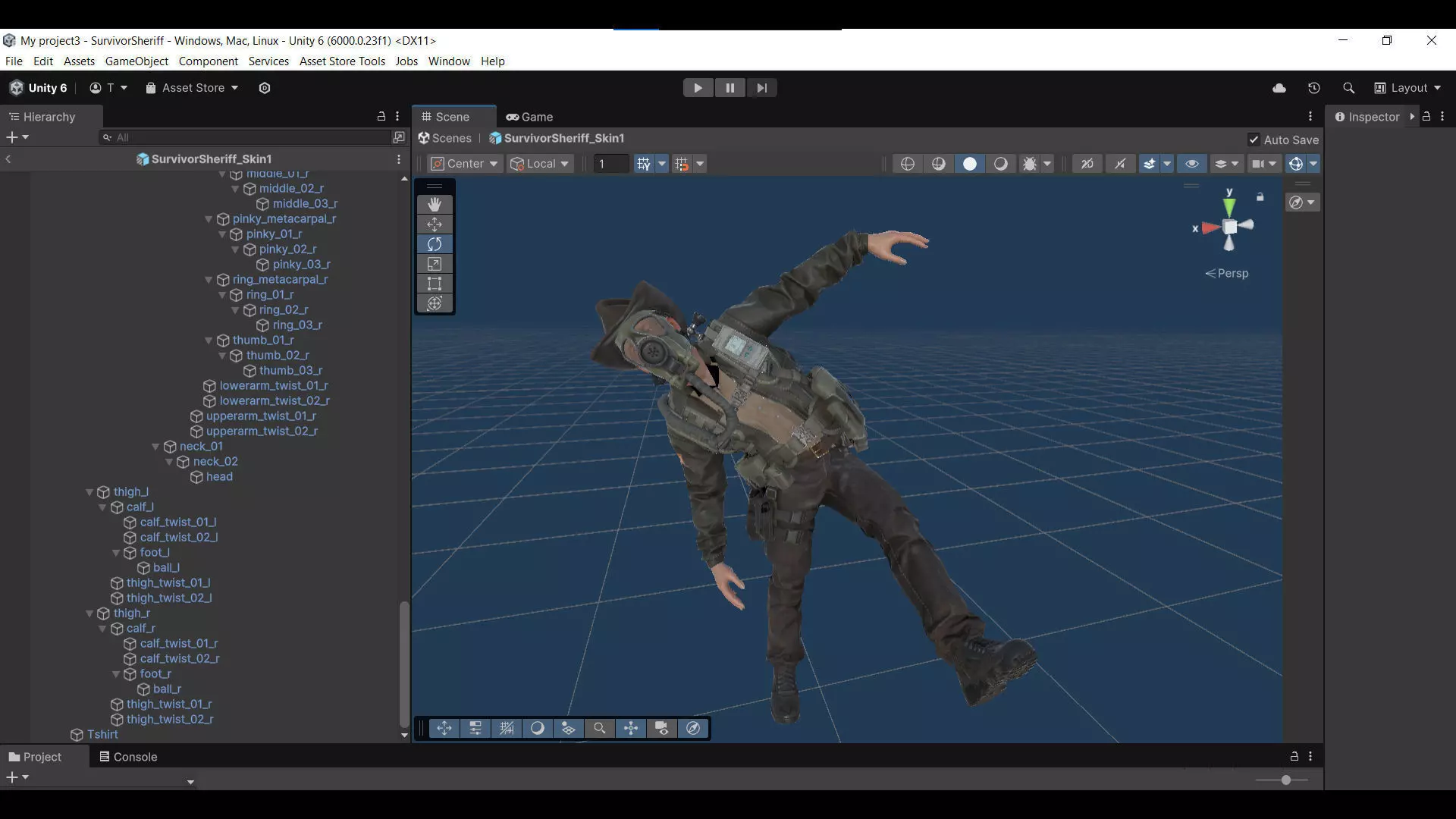 Post-Apocalyptic Sheriff Survivor modular Low-poly 3D model_33