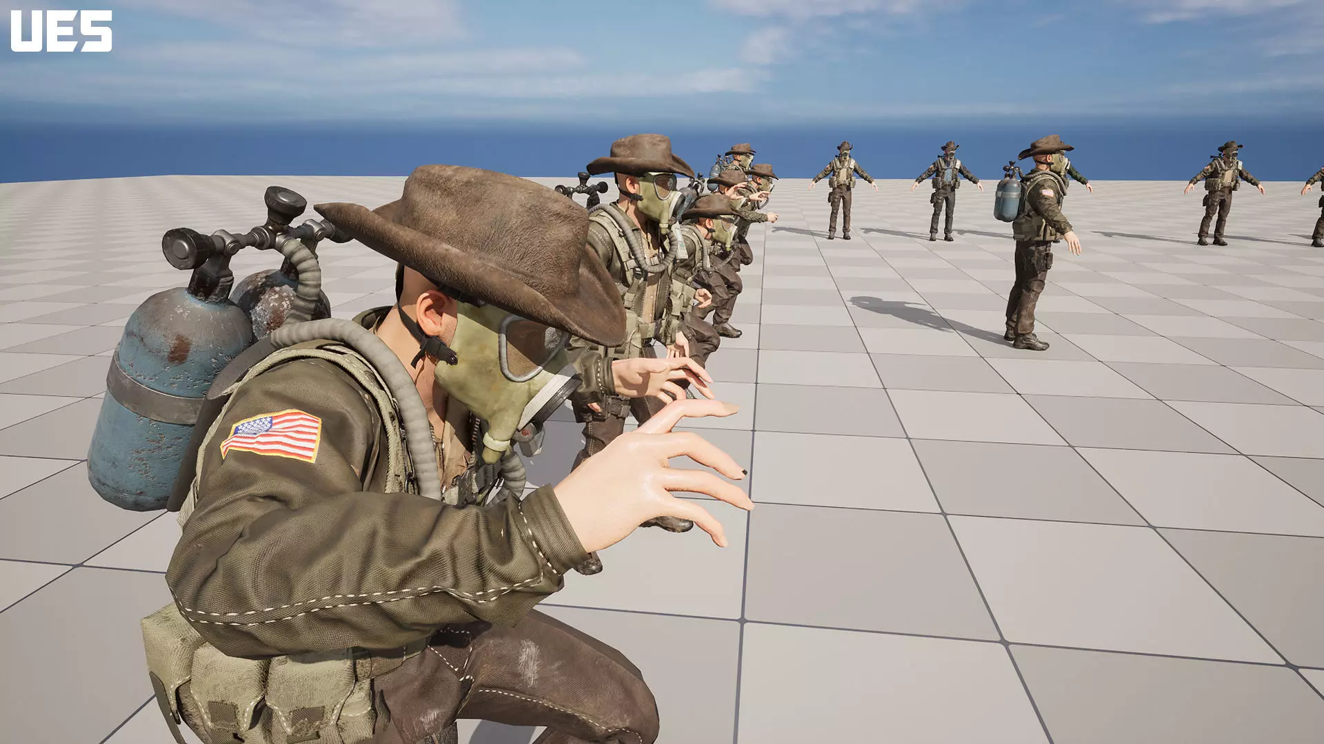 Post-Apocalyptic Sheriff Survivor modular Low-poly 3D model_23