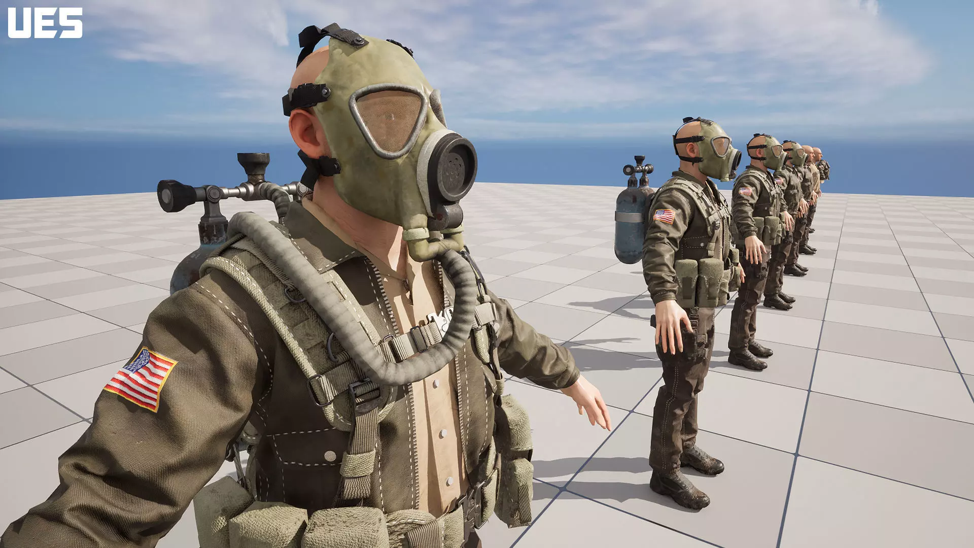 Post-Apocalyptic Sheriff Survivor modular Low-poly 3D model_19