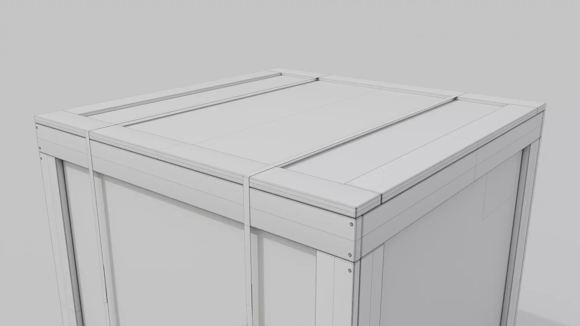 Cube Wooden Crate - Customizable Shipping Box Low-poly 3D model_16