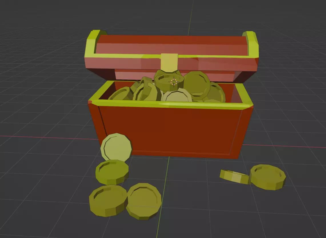 treasure chest my first model 3D model_2