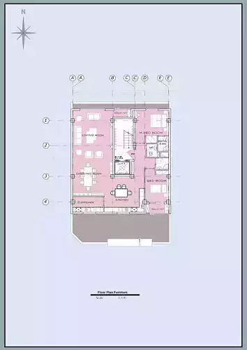 Residential Building Plans  Ground Floor with 5 Parking Bays