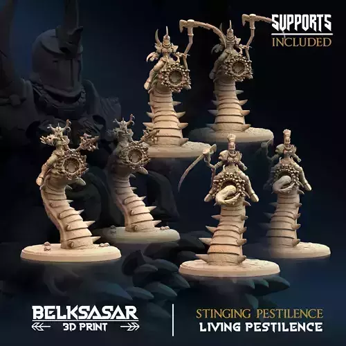 Stinging Pestilence Nude and Normal Set x3