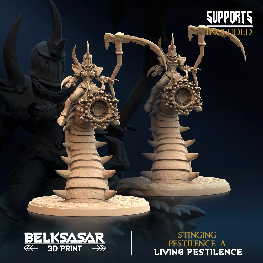 Stinging Pestilence Nude and Normal Set x3 3D print model_1