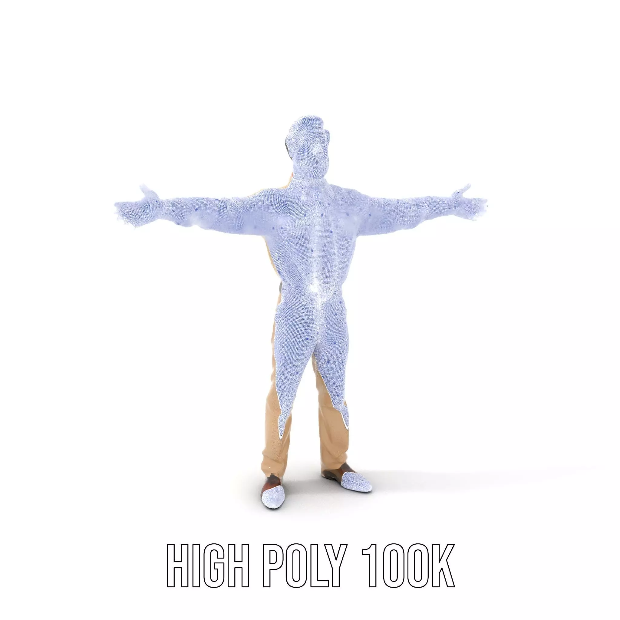 Business Professional Model Pack with Red Tie and Beige Outfit Low-poly 3D model_4