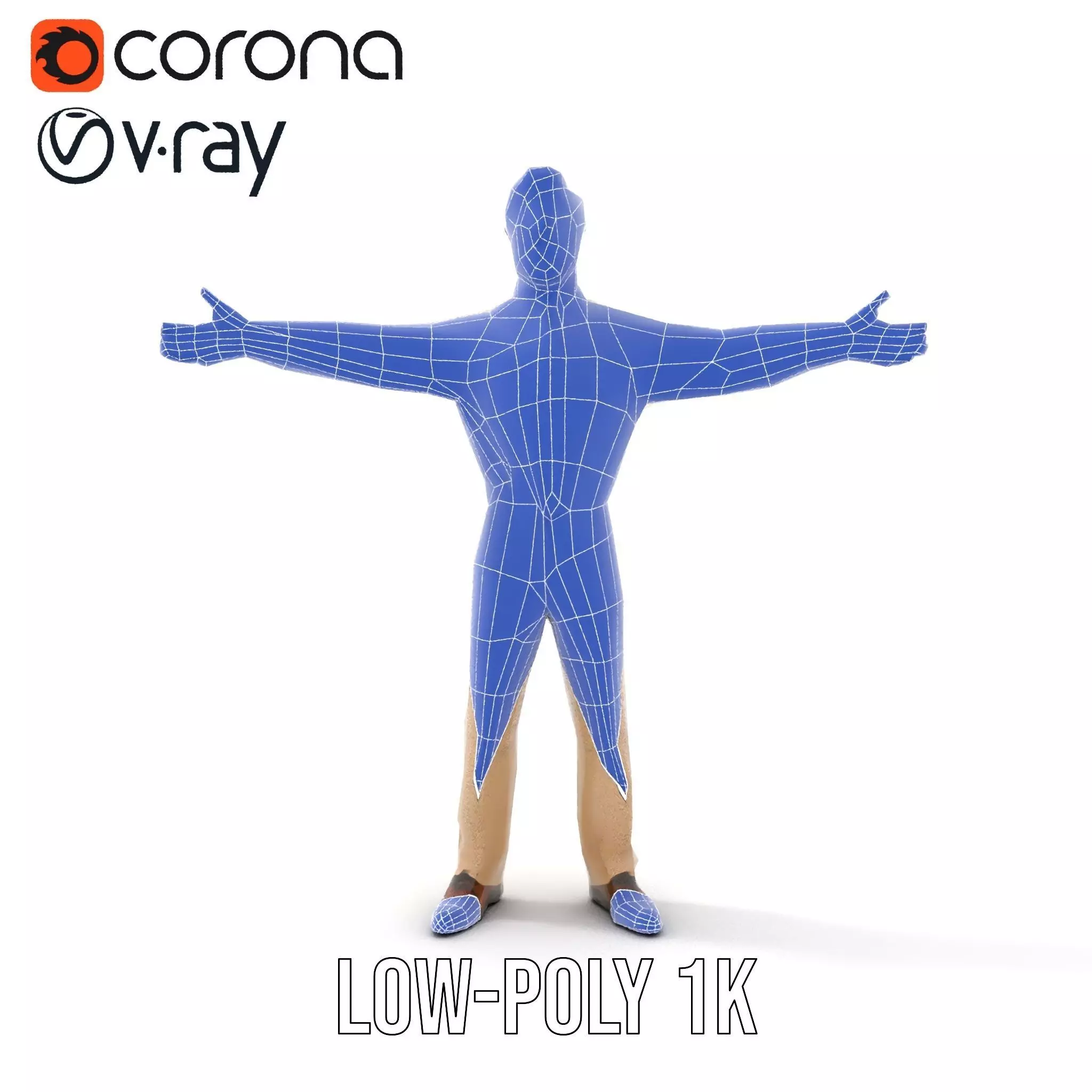 Business Professional Model Pack with Red Tie and Beige Outfit Low-poly 3D model_30