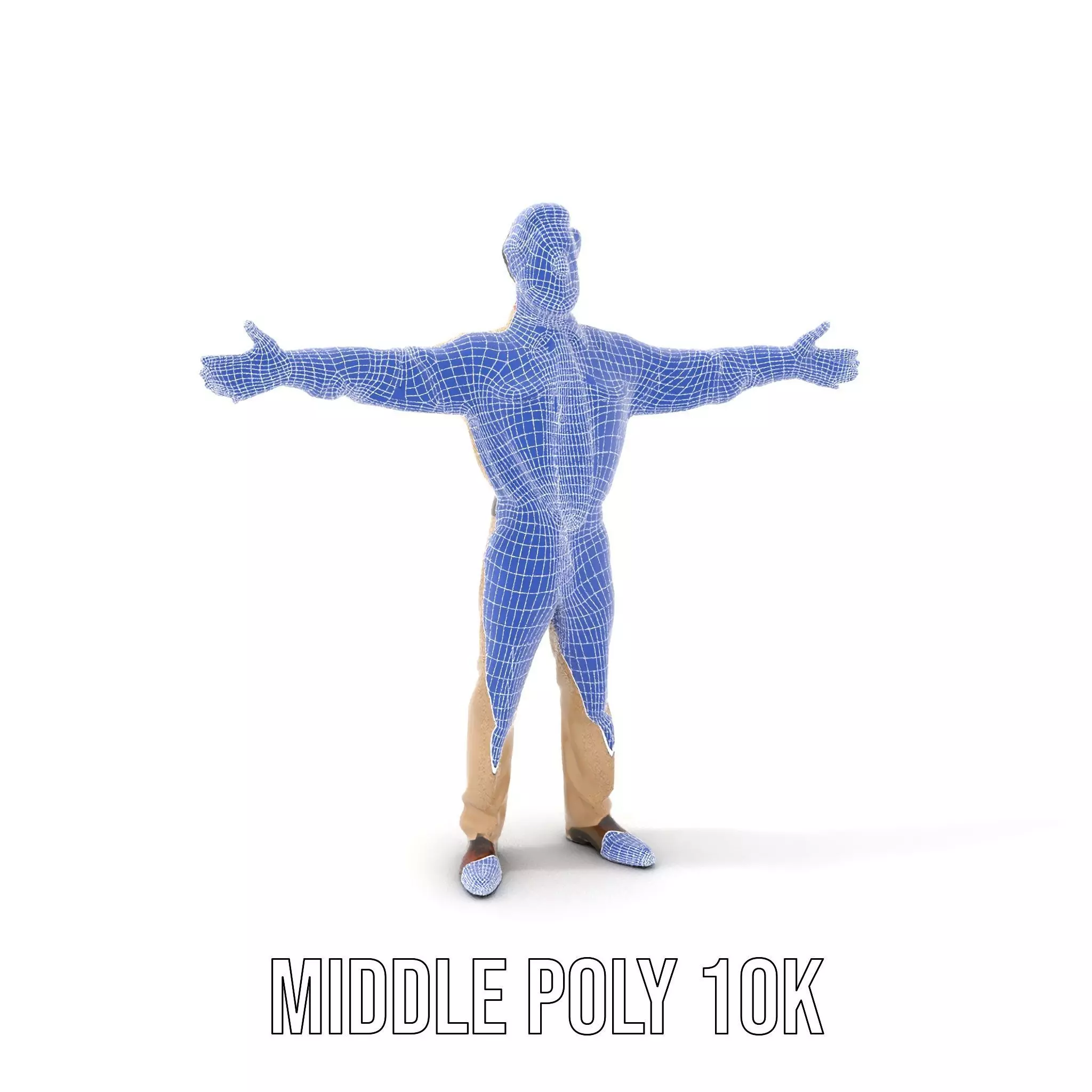 Business Professional Model Pack with Red Tie and Beige Outfit Low-poly 3D model_15