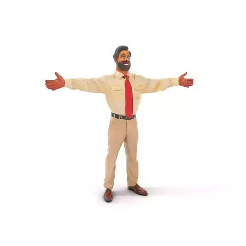 Business Professional Model Pack with Red Tie and Beige Outfit