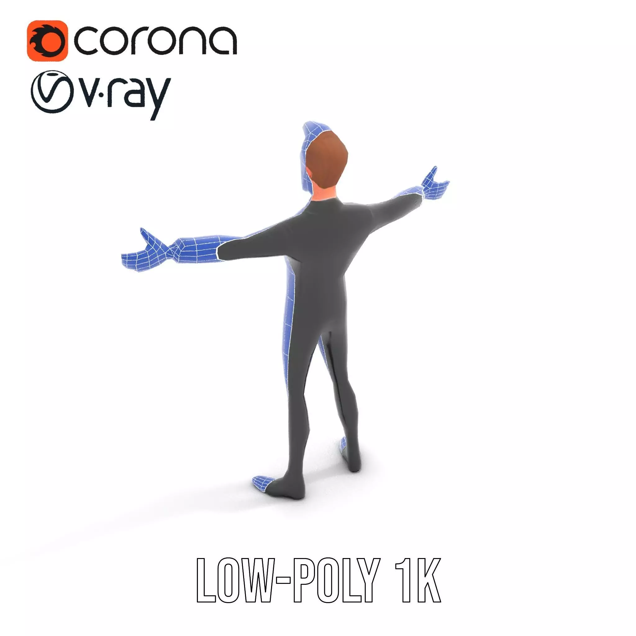 Elegant Tuxedo Cartoon Character Model Pack Low-poly 3D model_17