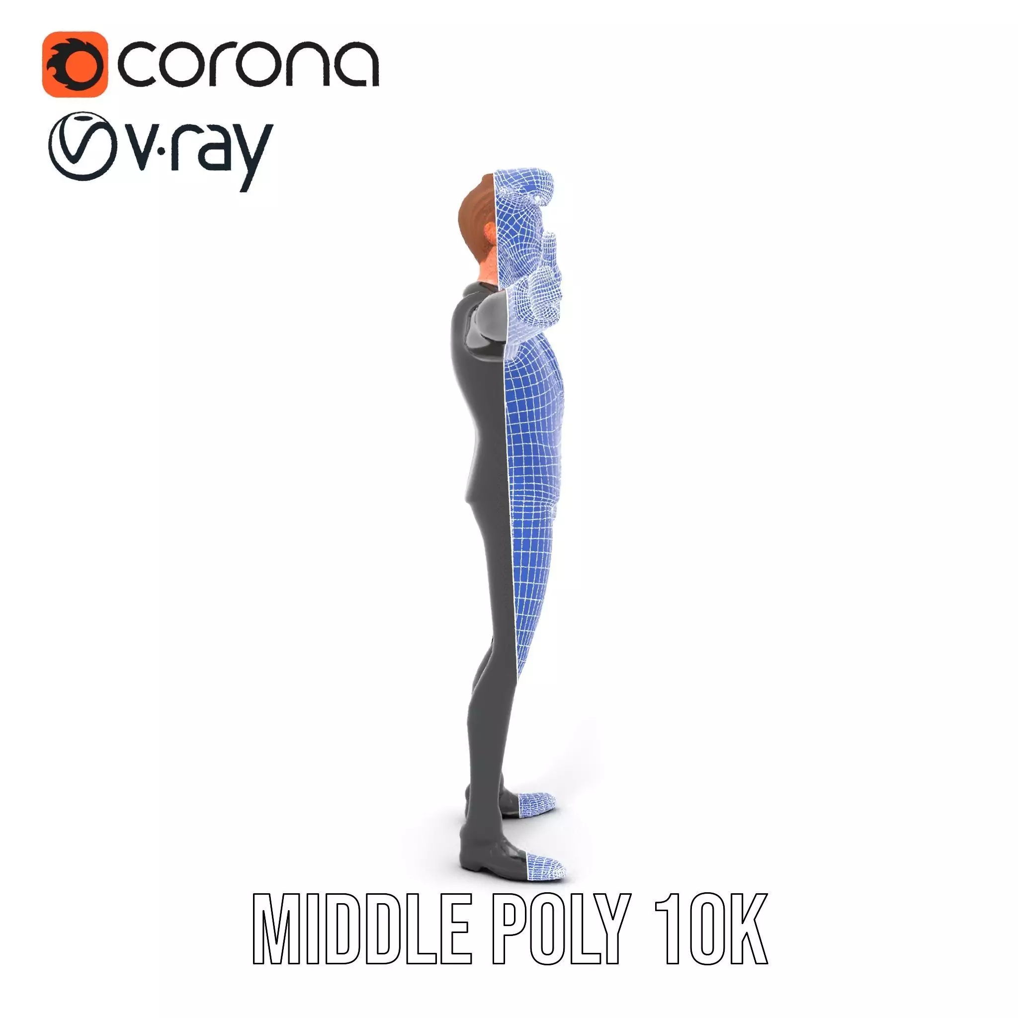 Elegant Tuxedo Cartoon Character Model Pack Low-poly 3D model_30