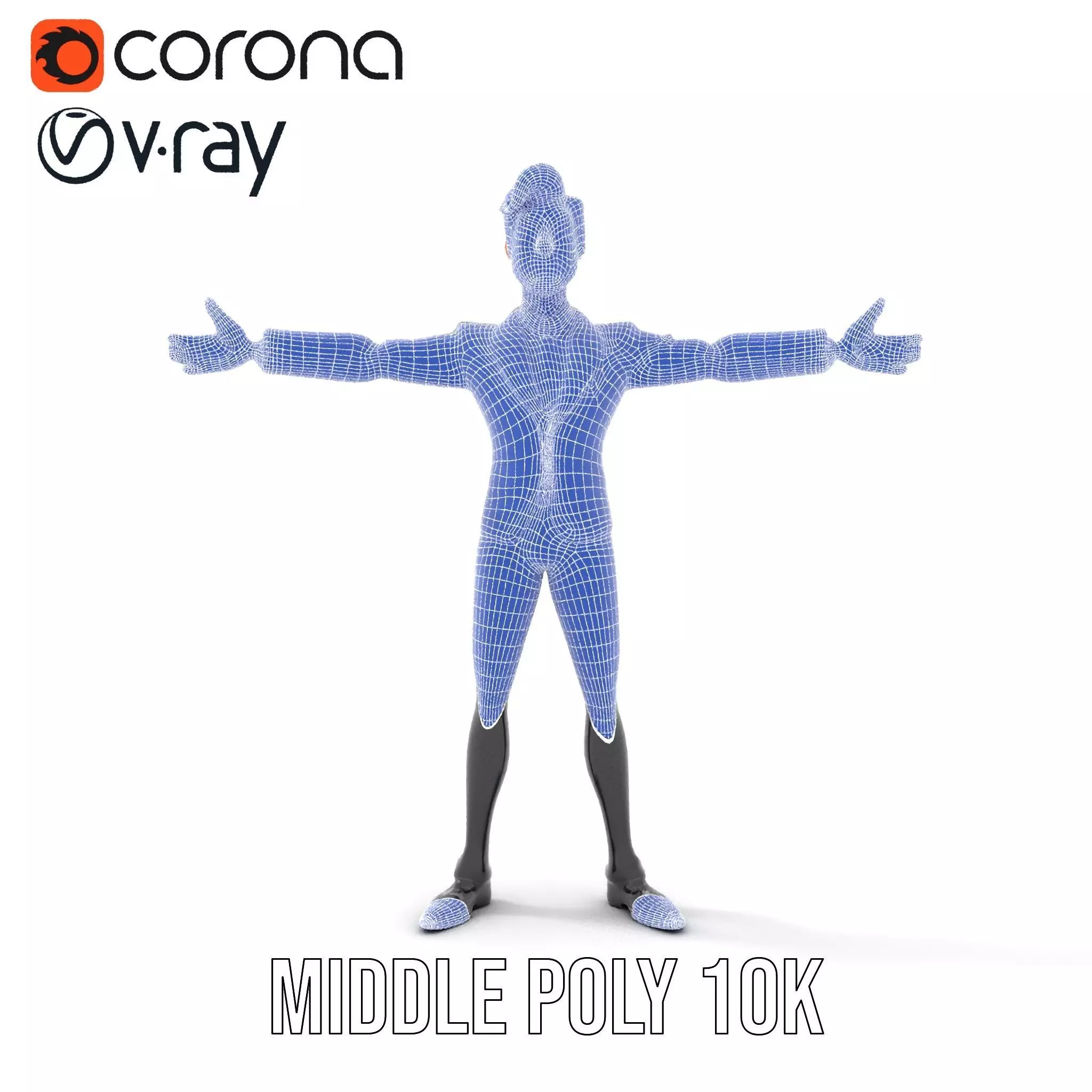 Elegant Tuxedo Cartoon Character Model Pack Low-poly 3D model_5