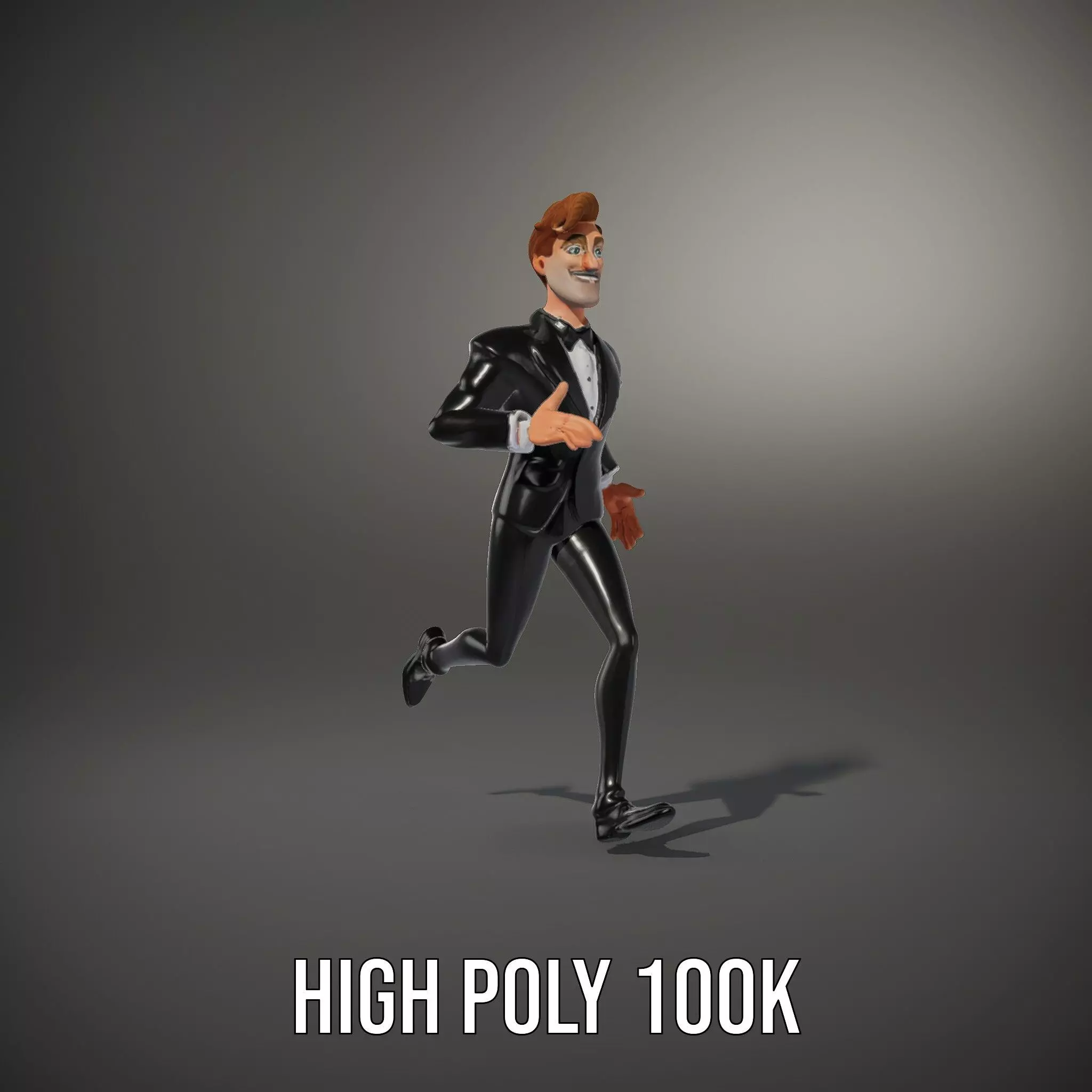 Elegant Tuxedo Cartoon Character Model Pack Low-poly 3D model_8