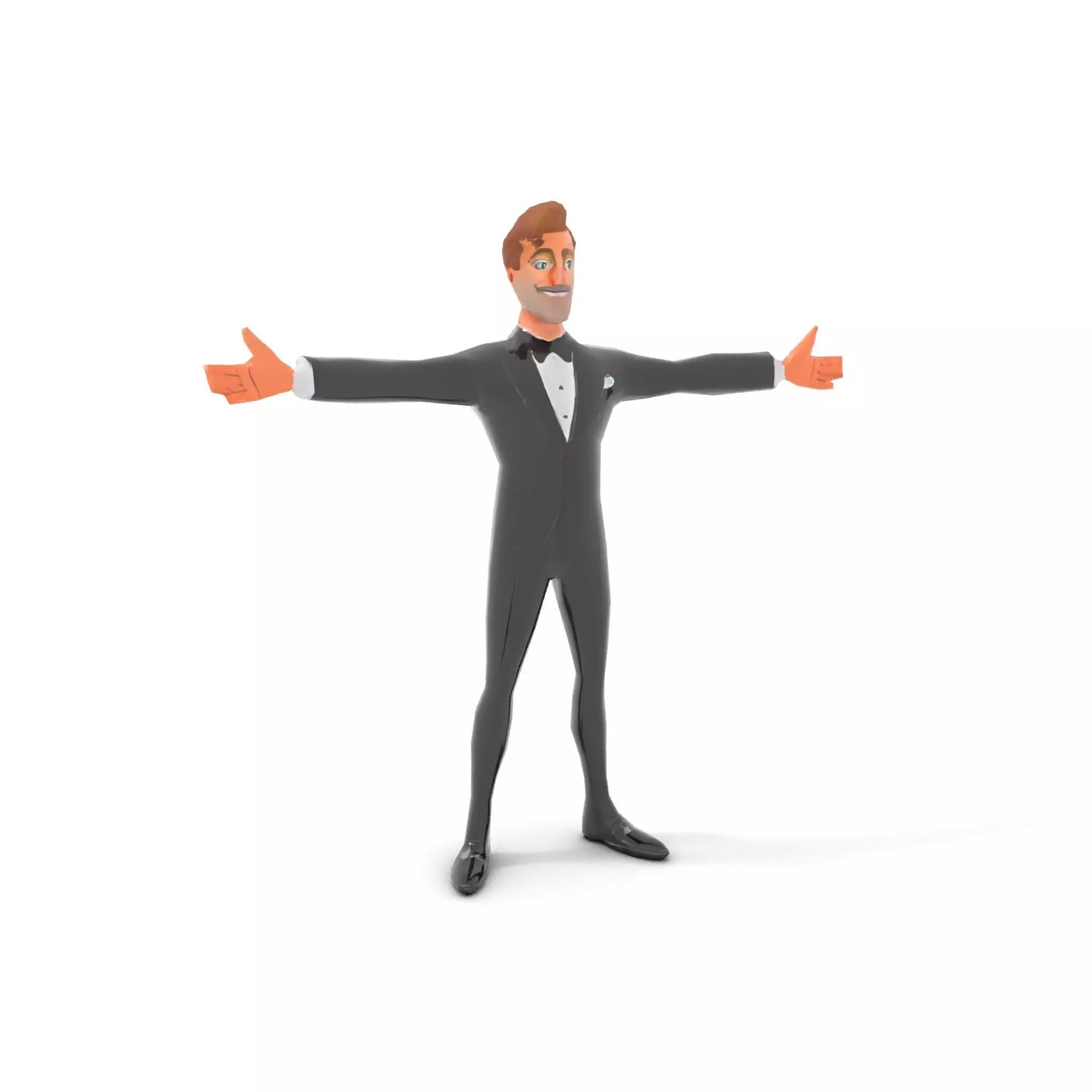 Elegant Tuxedo Cartoon Character Model Pack Low-poly 3D model_20